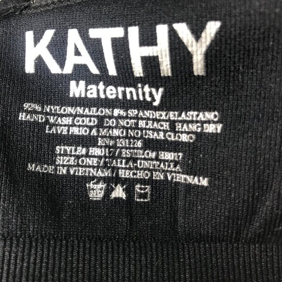 Kathy Maternity Full Coverage Nursing Bra Women's Black One Size Nylon Wireless - Picture 3 of 11